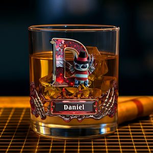 Cute Monster Letter Round Glass - Personalized Halloween Gifts For Horror Lovers 03tgqn250825-Homacus