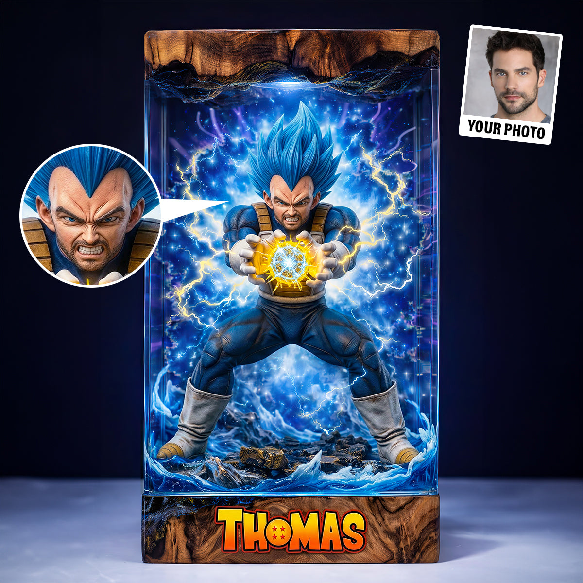 Thunder Power Fighter Shaped Plaque - Personalized Custom Photo Gift 02HUTN180326-Homacus