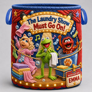 The Laundry Must Go On Quilted Laundry Basket - Personalized Gifts 03haqn180726-Homacus