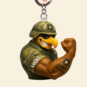 Anniversary Keychain - Personalized Gifts For Veteran 022natn040725 AM-Homacus