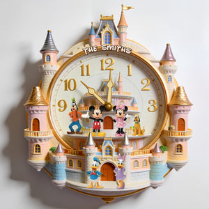 Lovely Hanging Wall Clock - Personalized Gifts For Family 02natn241225-Homacus