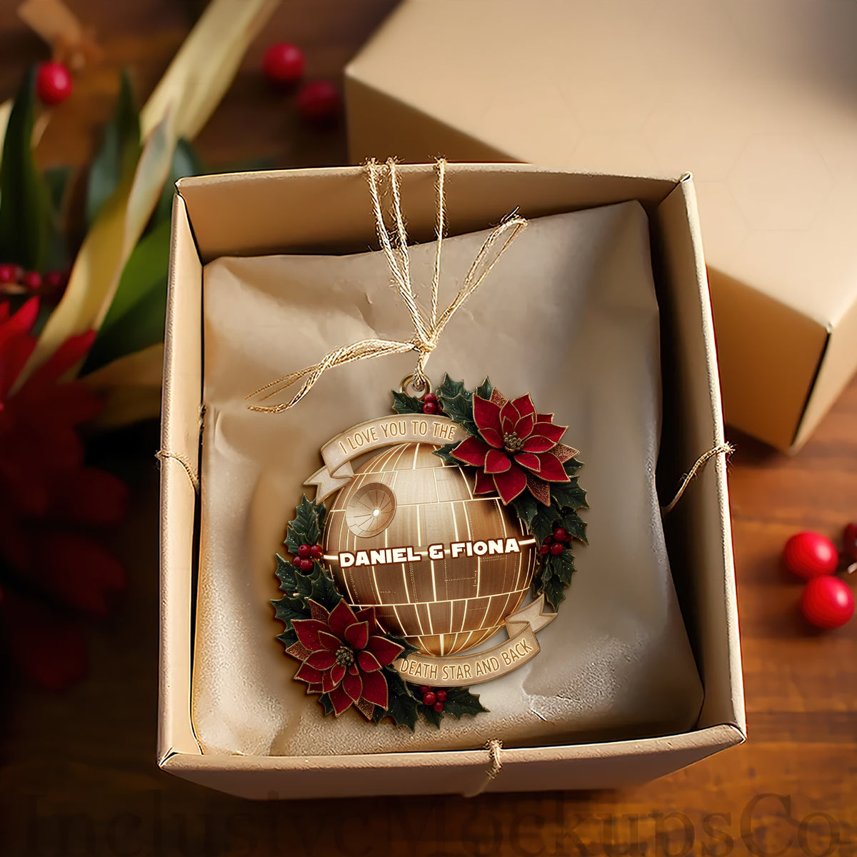 Starlit Love Ornament - Personalized Christmas Gift For Couples 02PALU251025-Homacus