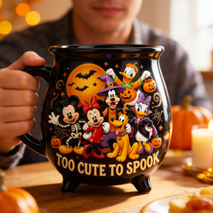 Cute Halloween Night Ceramic Cauldron Mug - Personalized Halloween Gifts 03pgdt220826