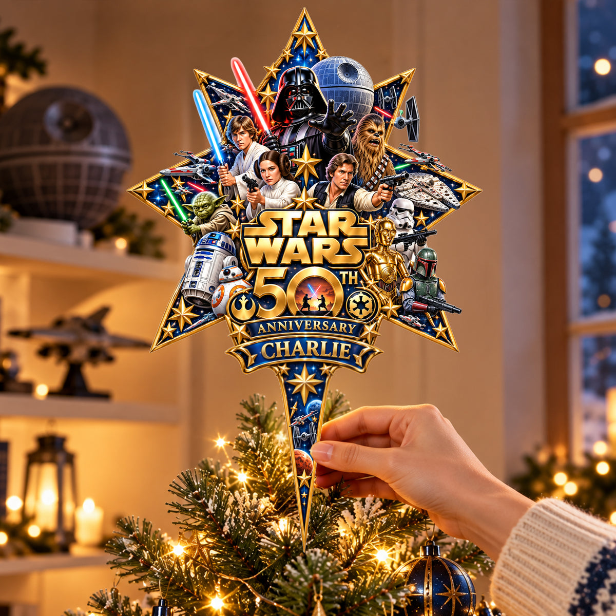 50th Anniversary Acrylic Christmas Tree Topper - Personalized Gifts For Cosmic Lovers 11ohlu081026-Homacus