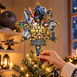 50th Anniversary Acrylic Christmas Tree Topper - Personalized Gifts For Cosmic Lovers 11ohlu081026-Homacus