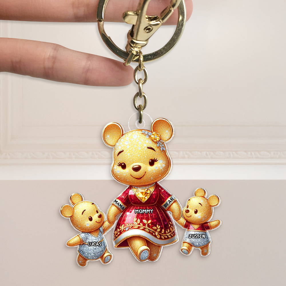 Personalized Gifts For Mom Keychain, Mama Bear 01tgpu120425-Homacus