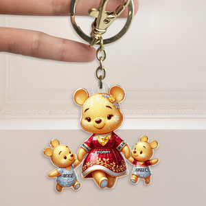 Personalized Gifts For Mom Keychain, Mama Bear 01tgpu120425-Homacus