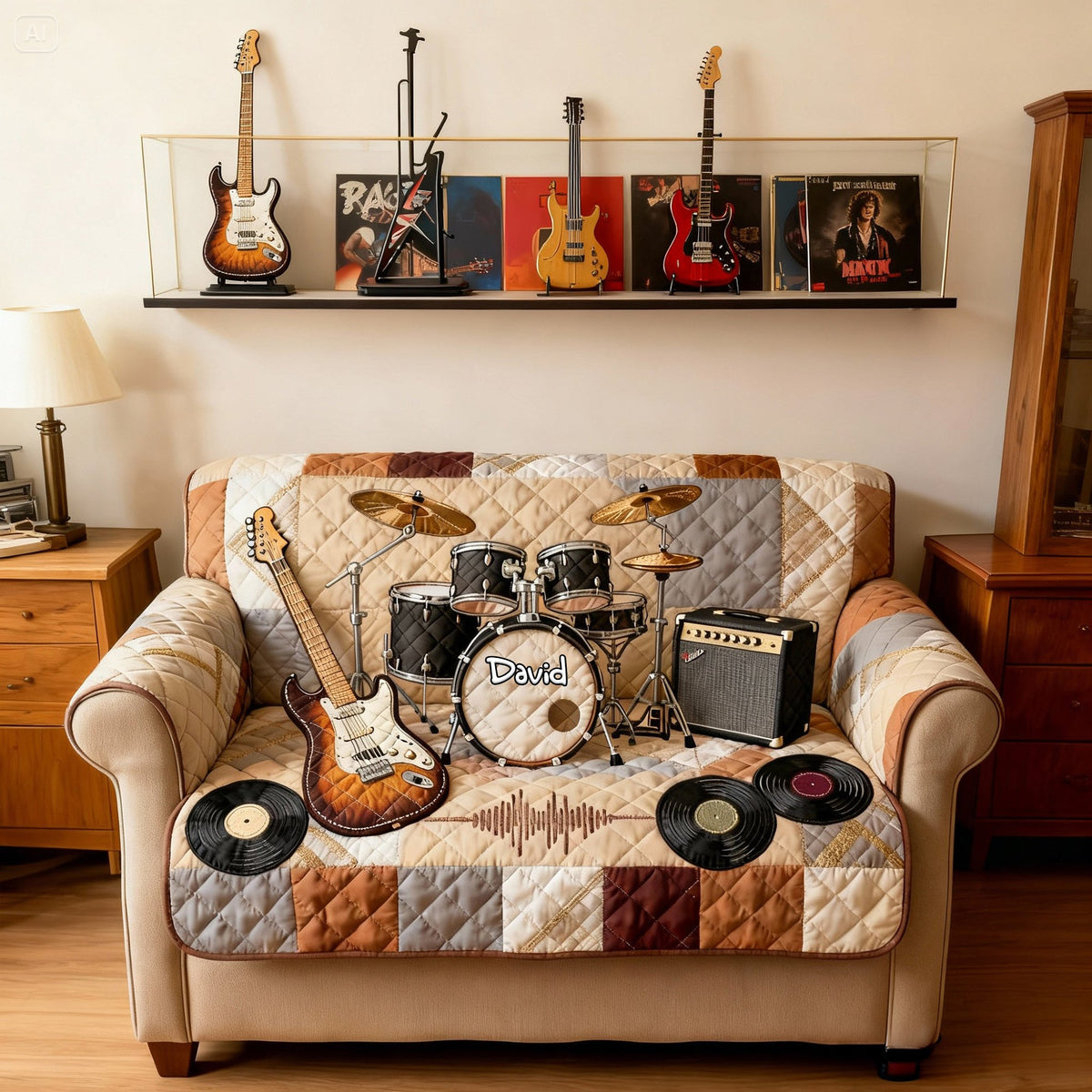 Rock & Roll Spirit Sofa Cover - Personalized Gifts For Rock Lovers 05NALU270126-Homacus