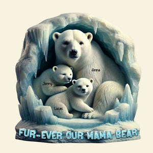Personalized Gifts For Mom Acrylic Plaque, Polar Bear 02QHTN030425-Homacus