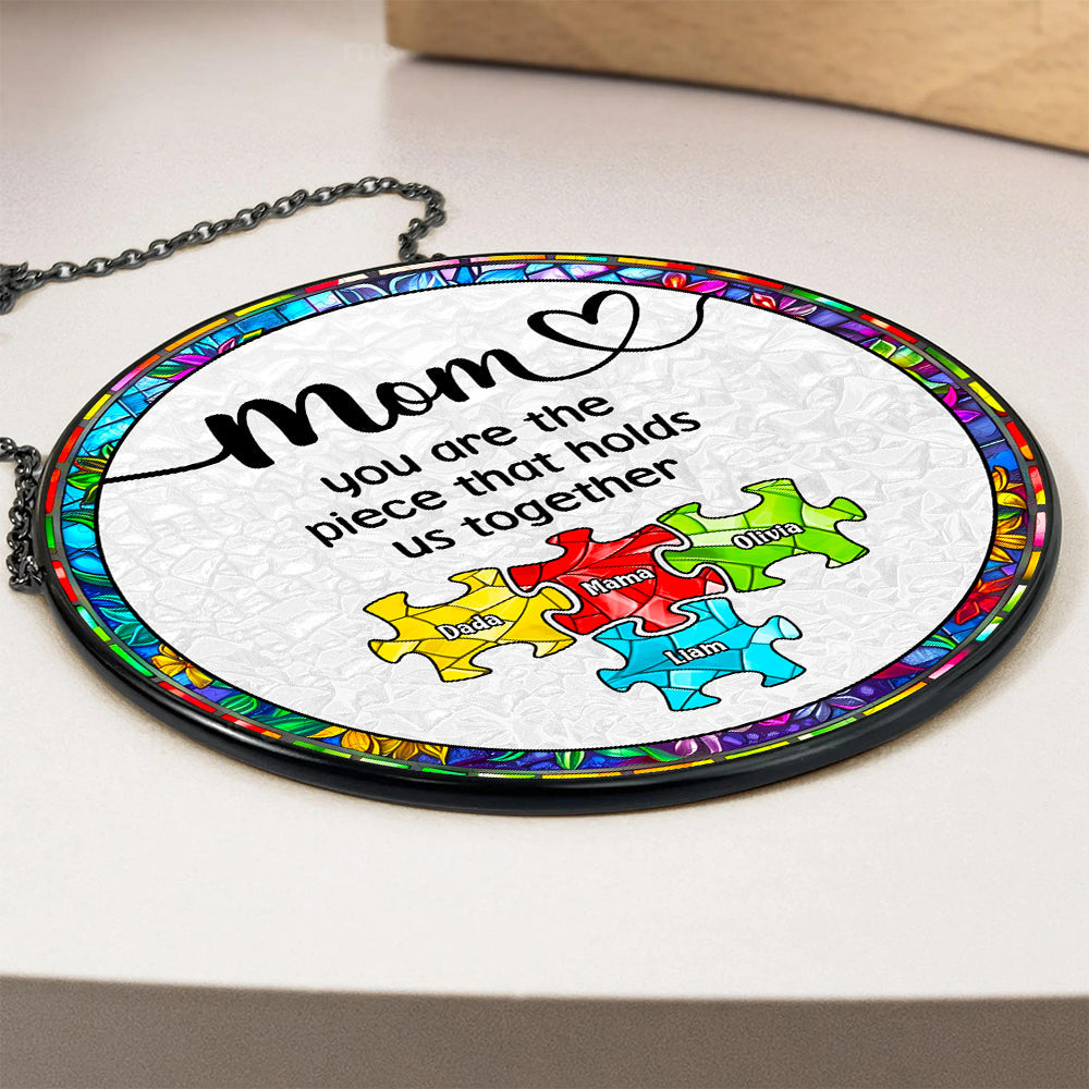 Puzzle Stained Glass - Personalized Gifts For Mom 02ACDT240325-Homacus
