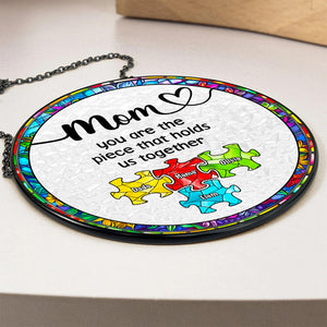 Puzzle Stained Glass - Personalized Gifts For Mom 02ACDT240325-Homacus