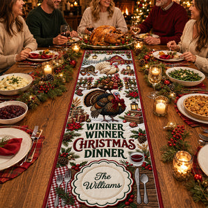 Winner Winner Christmas Dinner Quilted Table Runner - Personalized Christmas Gifts 07padt150826-Homacus