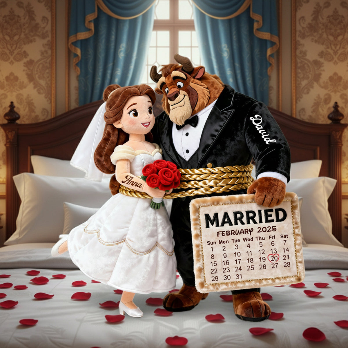 Married Couple Shaped Pillow - Personalized Anniversary Gifts For Couples 02NALU091225