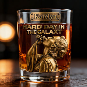 Hard Day 11oz Round Glass - Personalized Funny Gifts For Drinking Lovers 02hutn130226-Homacus