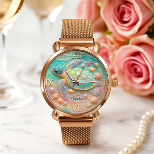 Turtle Mesh Strap Quartz Watch - Personalized Gifts For Turtle 05PGPU100725-Homacus