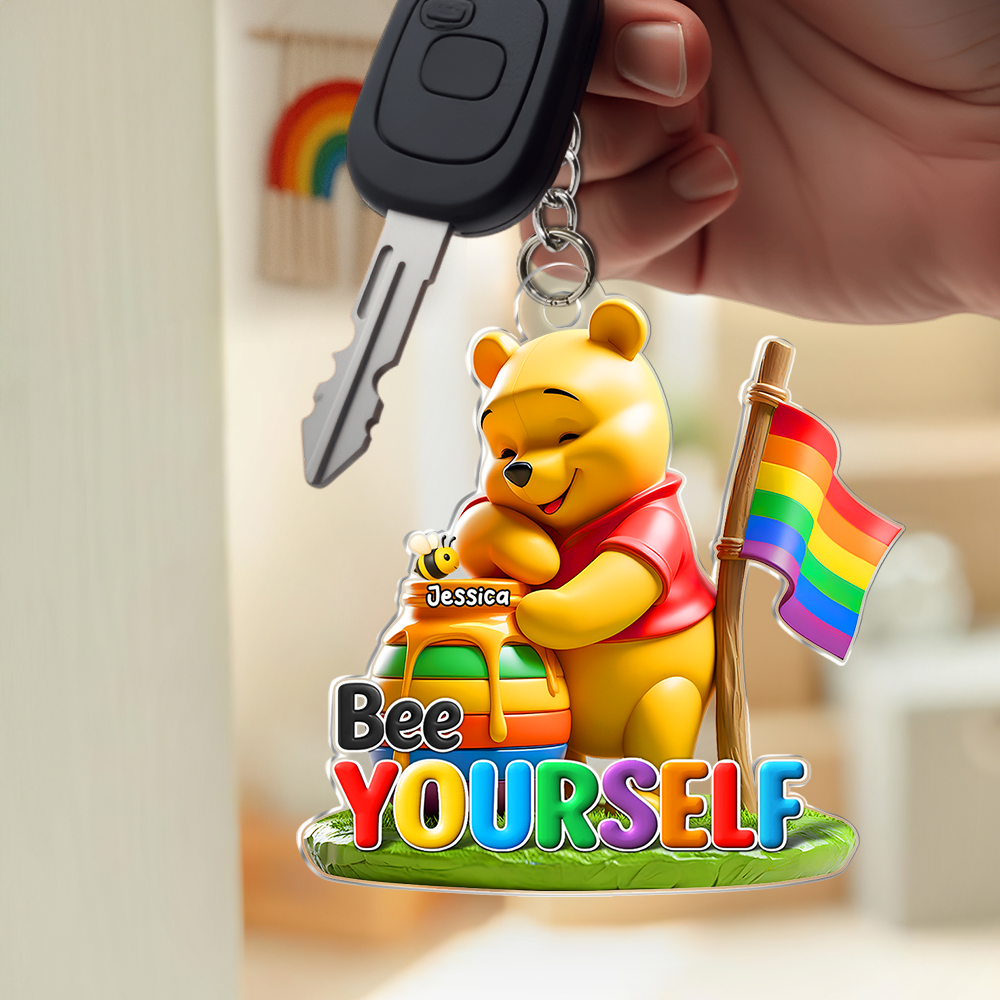 Bee Yourself Keychain - Personalized Gifts For LGBT 03hupu270525-Homacus