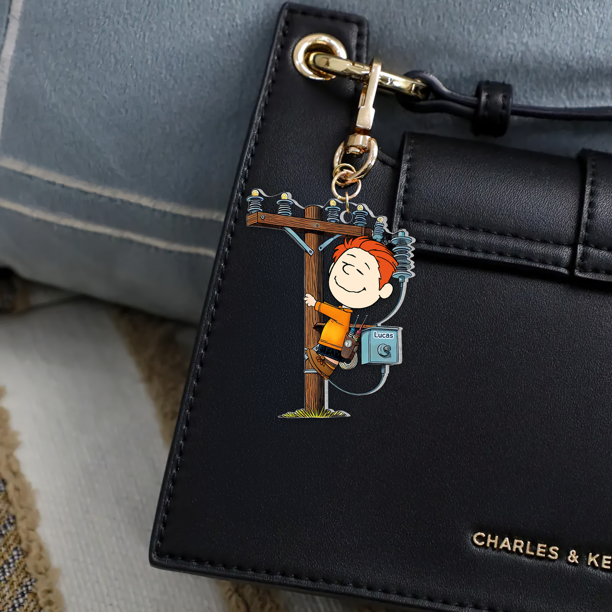 Personalized Gifts For Lineman Keychain 05ohpu200125-Homacus