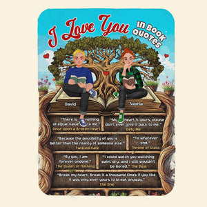 Personalized Gifts For Couple Book Lover Blanket 04TODT040125HG-Homacus