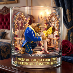 Naughty Couple 11oz Round Glass - Personalized Gifts For Couple Glass 05OHLU010626-Homacus