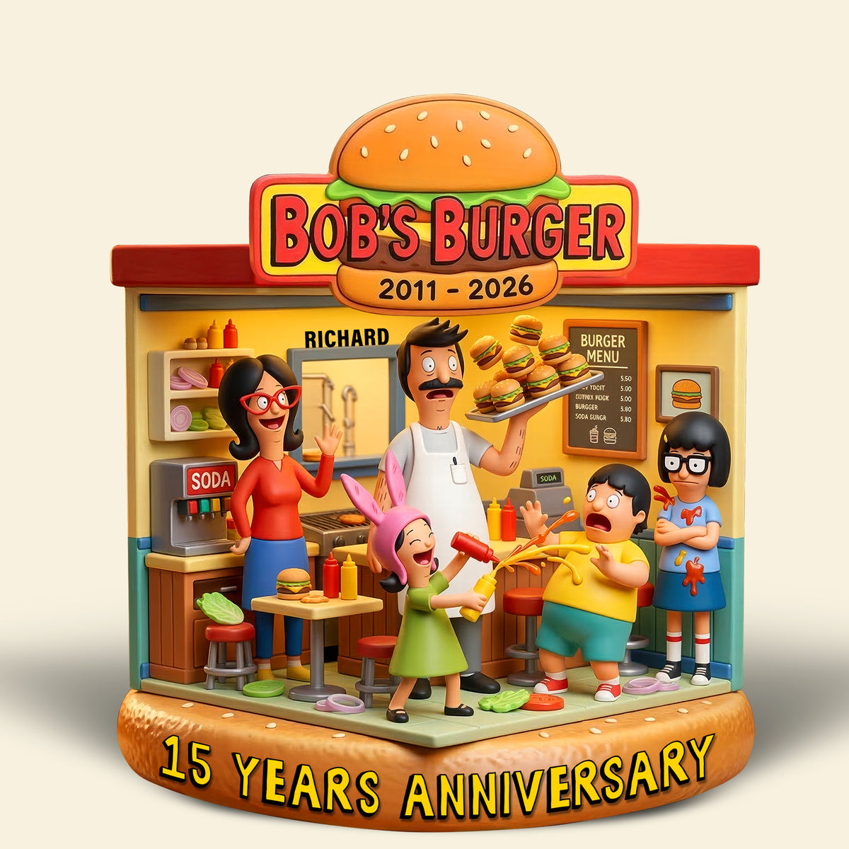 Funny Family Restaurant Acrylic Plaque - Personalized Anniversary Gifts 06paqn170326-Homacus