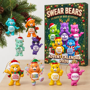 Colorful Naughty Bears Advent Calendar Blind Box - Personalized Christmas Gifts 04natn291026-Homacus