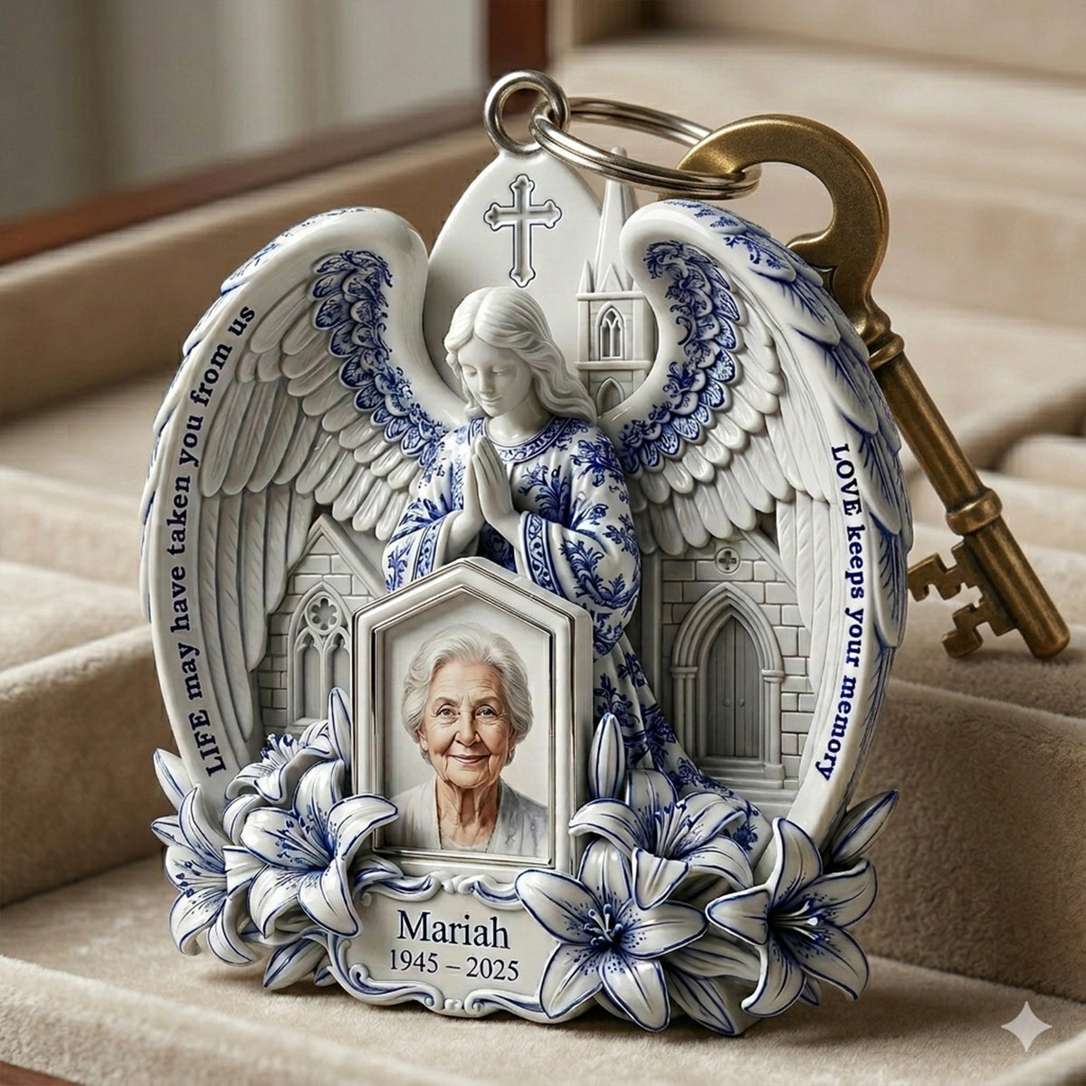 Angel Memorial Keychain - Custom Photo Gifts For Heaven 02PALU280226-Homacus