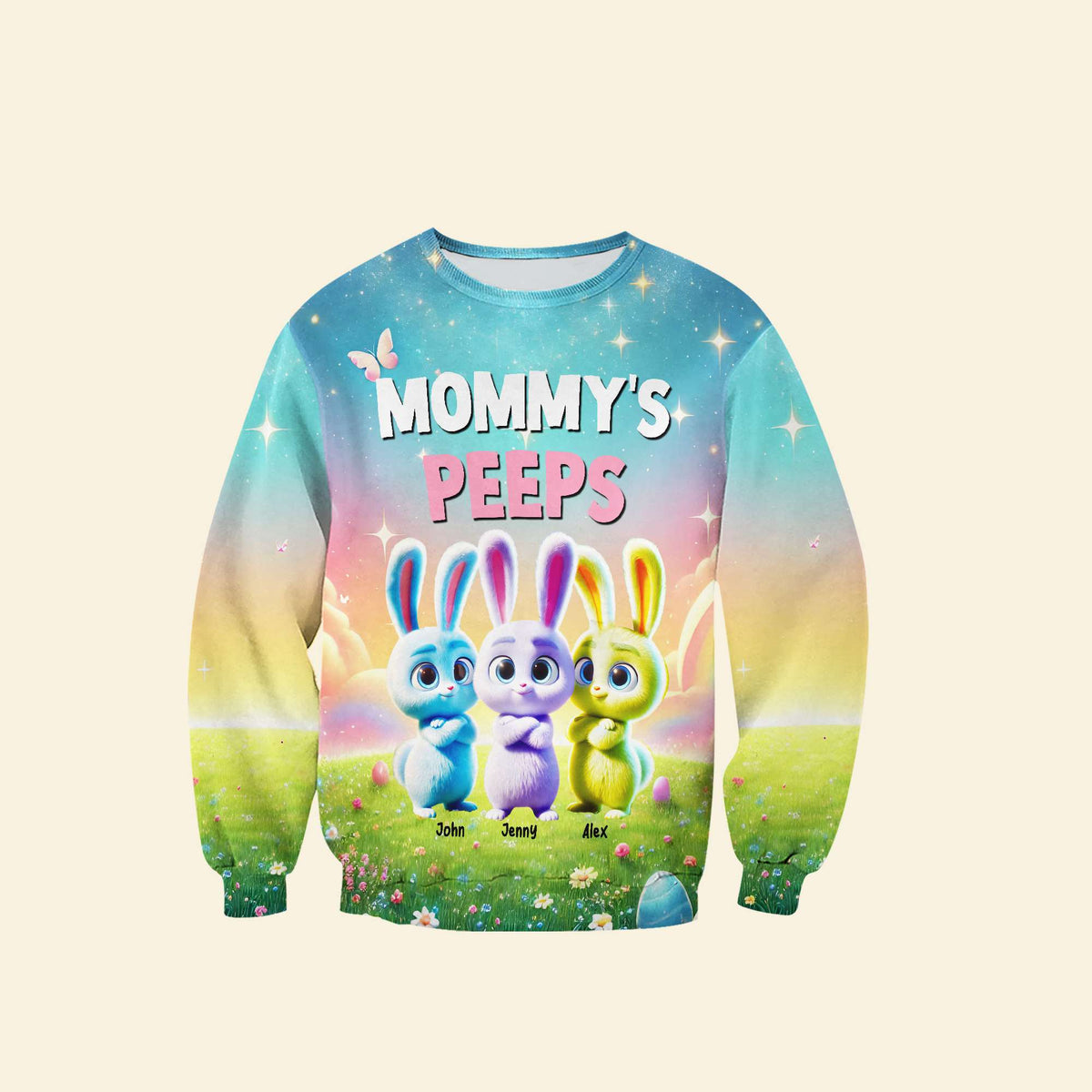 Personalized Gifts For Mom Easter Day Shirt Bunny Peeps-Homacus