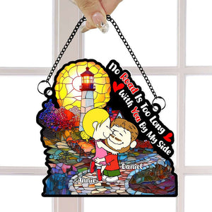 Personalized Gifts For Couples Suncatcher Ornament Hugging Cartoon Couple 01KALU110125HG-Homacus