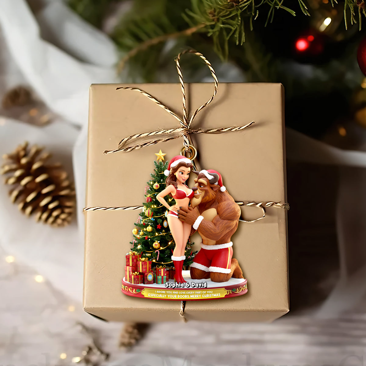 Playful Fairytale Couple Ornament - Personalized Gift For Couples 01OHLU201125-Homacus
