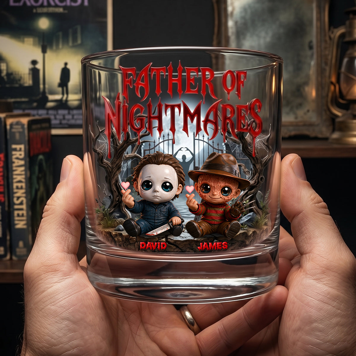 Father Of Nightmares Round Glass - Personalized Gifts For Dads 01PATN250426-Homacus