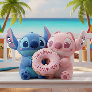 Adorable Tropical Duo Donut Pillow - Personalized Gifts For Couples 04PGLU251125-Homacus