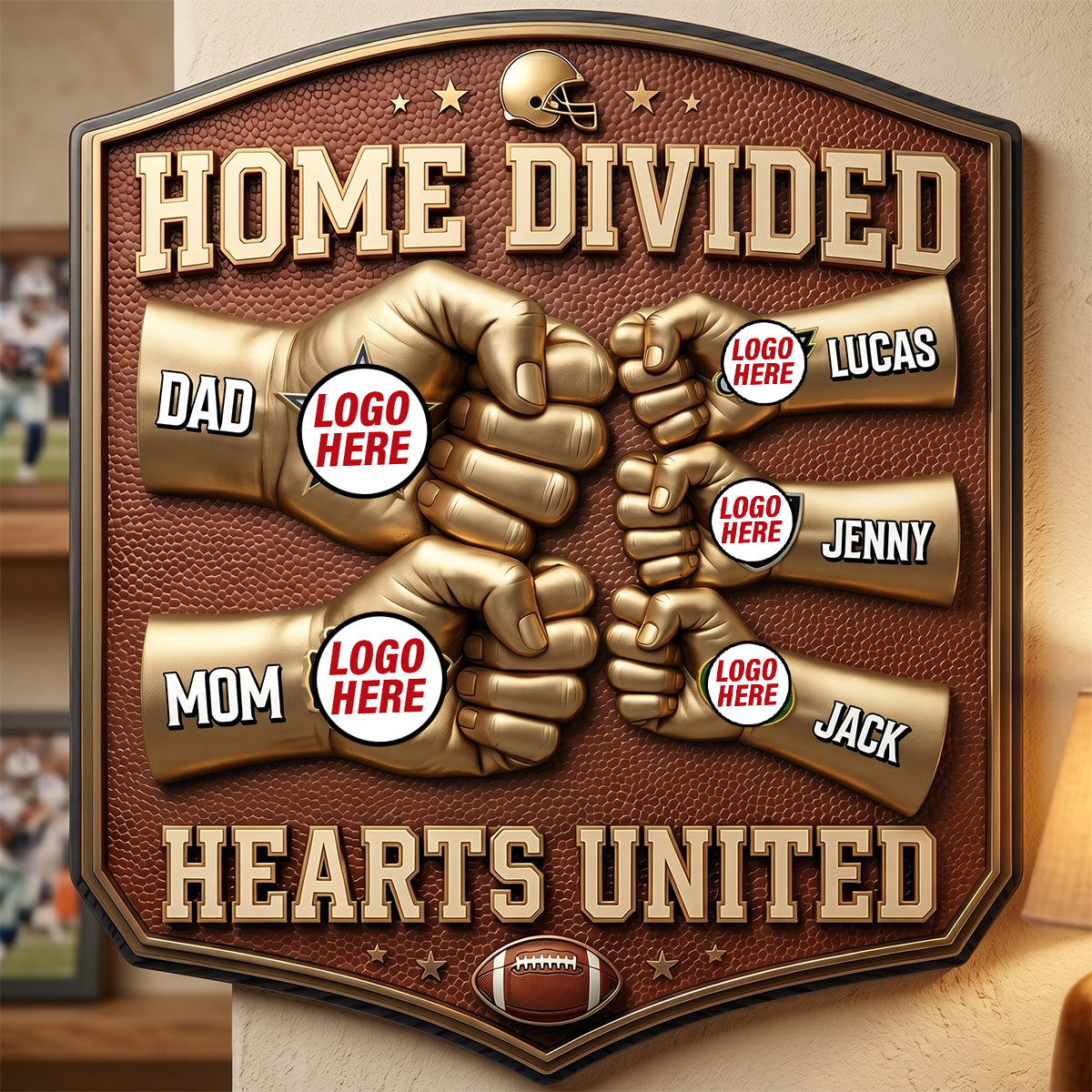 Sport Lover Family Cut Metal Sign - Personalized Gifts For Family Metal Sign 04NATN230626-Homacus