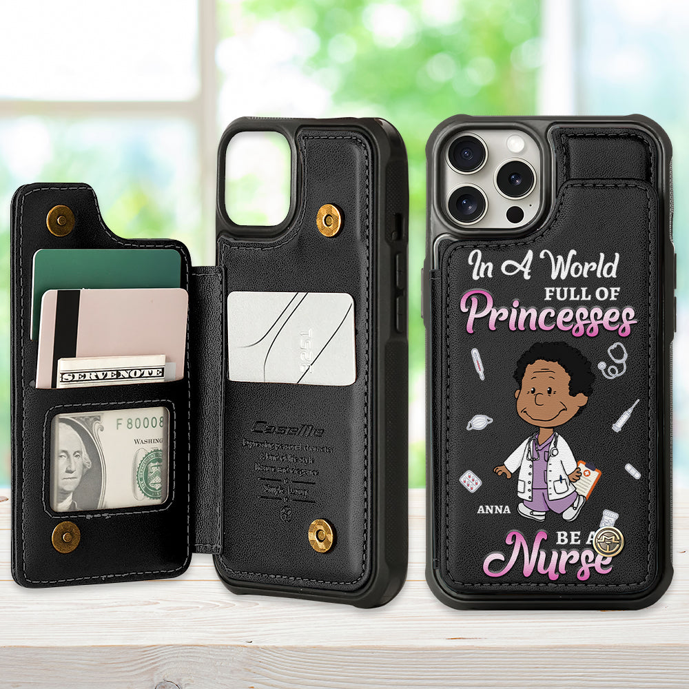 Personalized Gift For Nurse Leather Flip Wallet Phone Case 01XQMH240225HG-Homacus