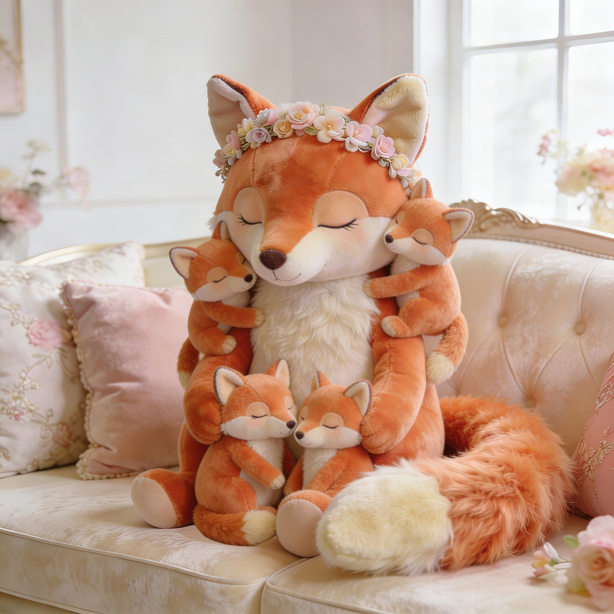 Fox Mom Pillow - Personalized Gifts For Mom 03PGLU170326-Homacus