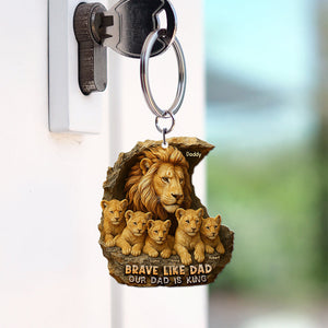 Personalized Gifts For Dad Keychain 07xqqn040425 Brave Like Dad-Homacus