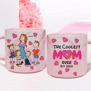 The Coolest Mom Ever Marble Mug - Personalized Gifts For Mom 01KAQN030425PA-Homacus