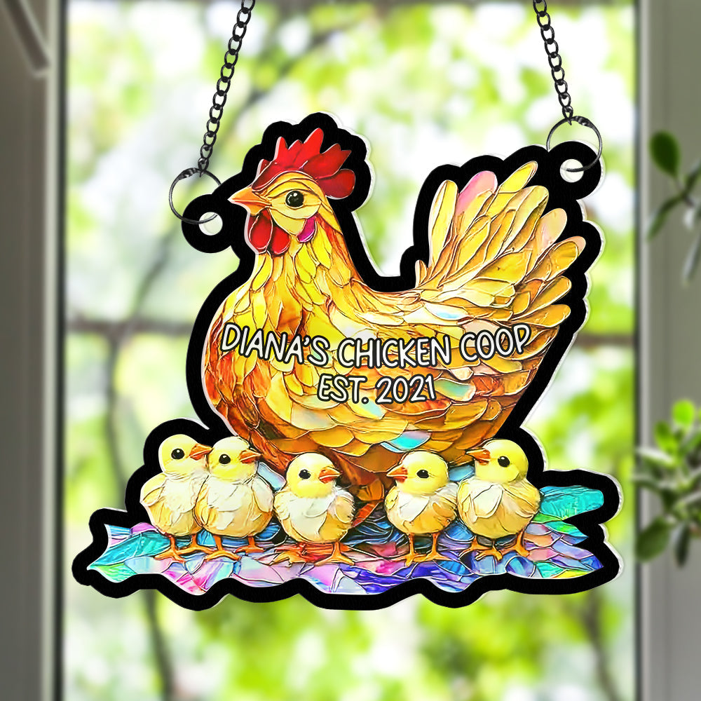 Personalized Gifts For Chicken Lover Window Hanging Suncatcher Ornament 01XQQN180225-Homacus