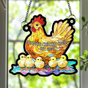 Personalized Gifts For Chicken Lover Window Hanging Suncatcher Ornament 01XQQN180225-Homacus