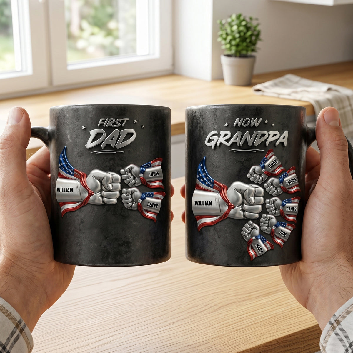 Grandpa Patriotic Team Magic Mug, Personalized Gifts For Promoted Grandfather 05qhtn200526-Homacus