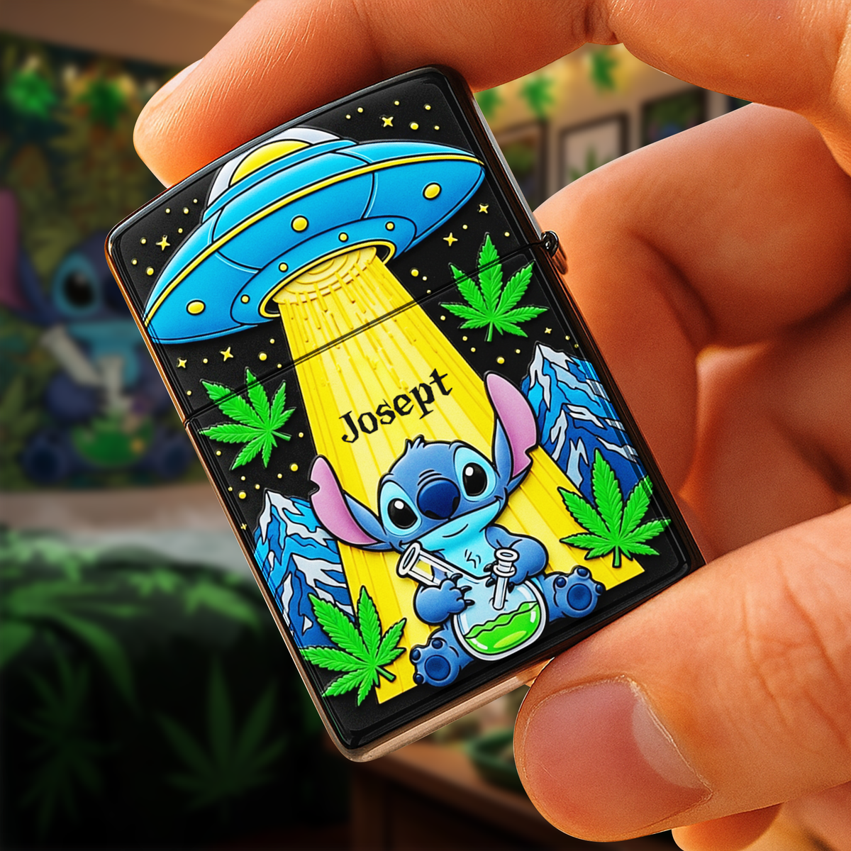 UFO and Alien Monster Lighter - Personalized Gifts For Stoners-Homacus