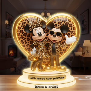 Leopard Wild Hearts Light Box - Personalized Gift For Couples 05PGLU281125-Homacus