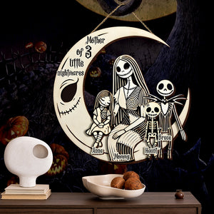 Nightmare Mom Wood Sign - Personalized Gifts For Mother 03TGLU010425-Homacus