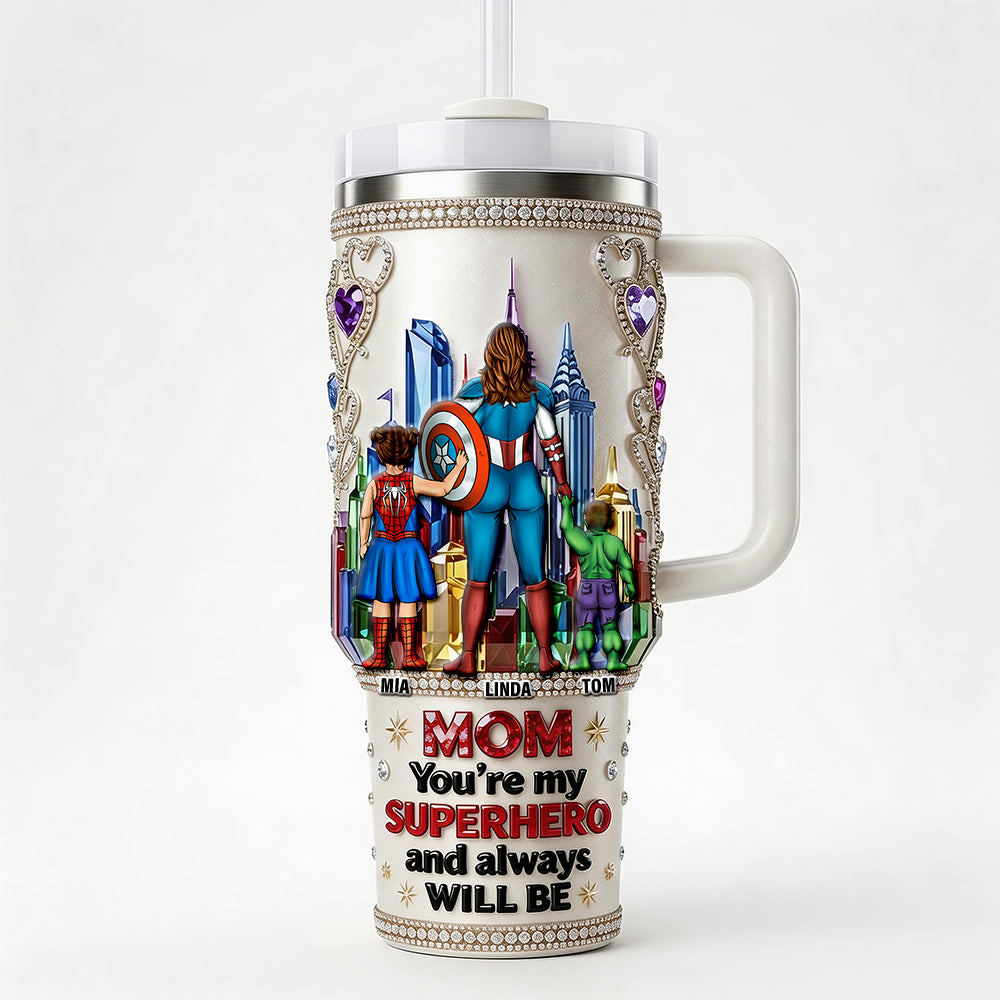 Brave Mom City Tumbler Handle - Personalized Gifts For Heroic Mom 03OHDT100426-Homacus