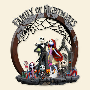 Horror Family Wood Sign - Personalized Halloween Gifts For Family 01ohqn250825-Homacus