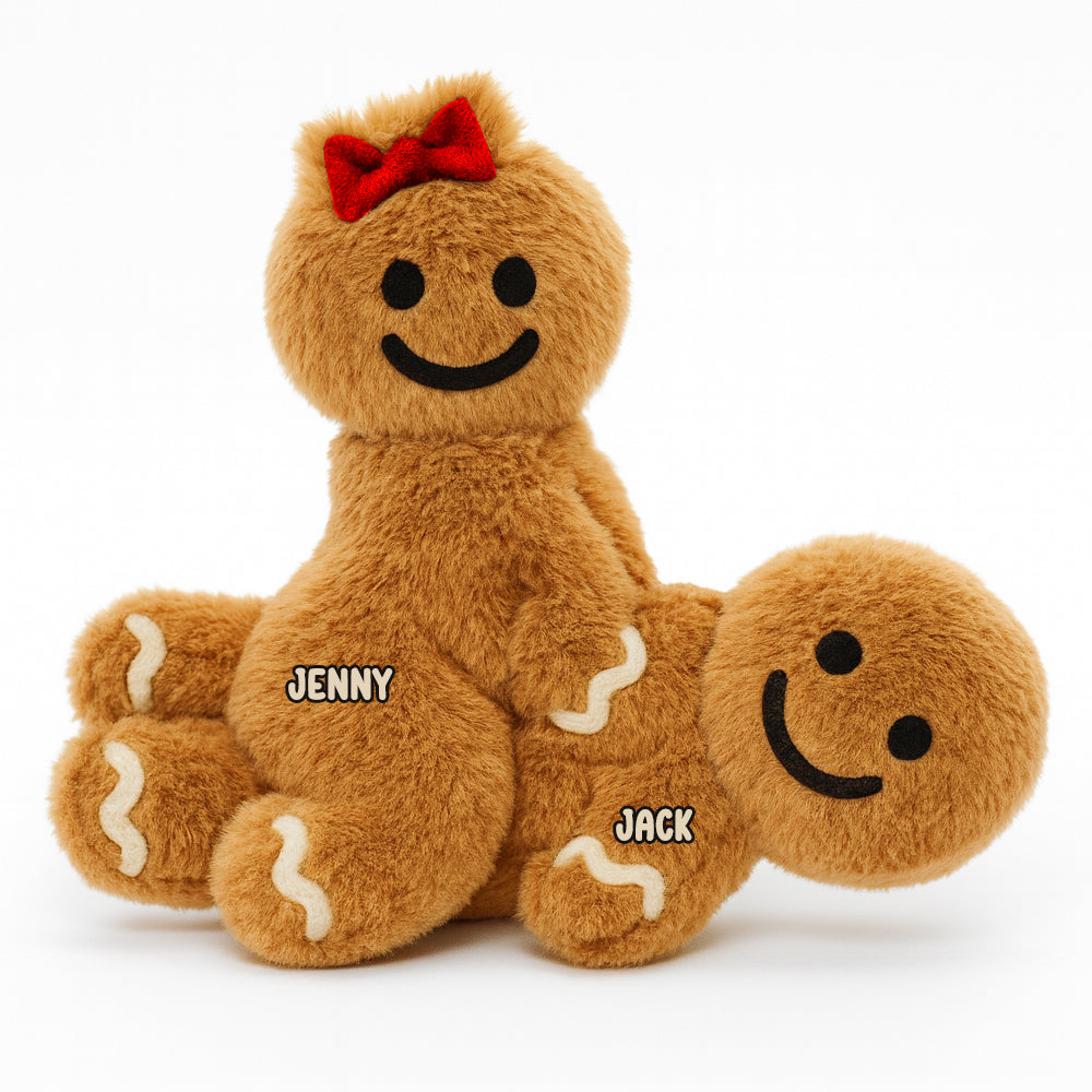 Funny Gingerbread Couple Pillow Personalized Gifts For Couple 04natn141125-Homacus