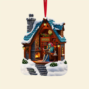 Book Lover Skull Ornament - Personalized Gifts For Book Lovers 03tota110825-Homacus