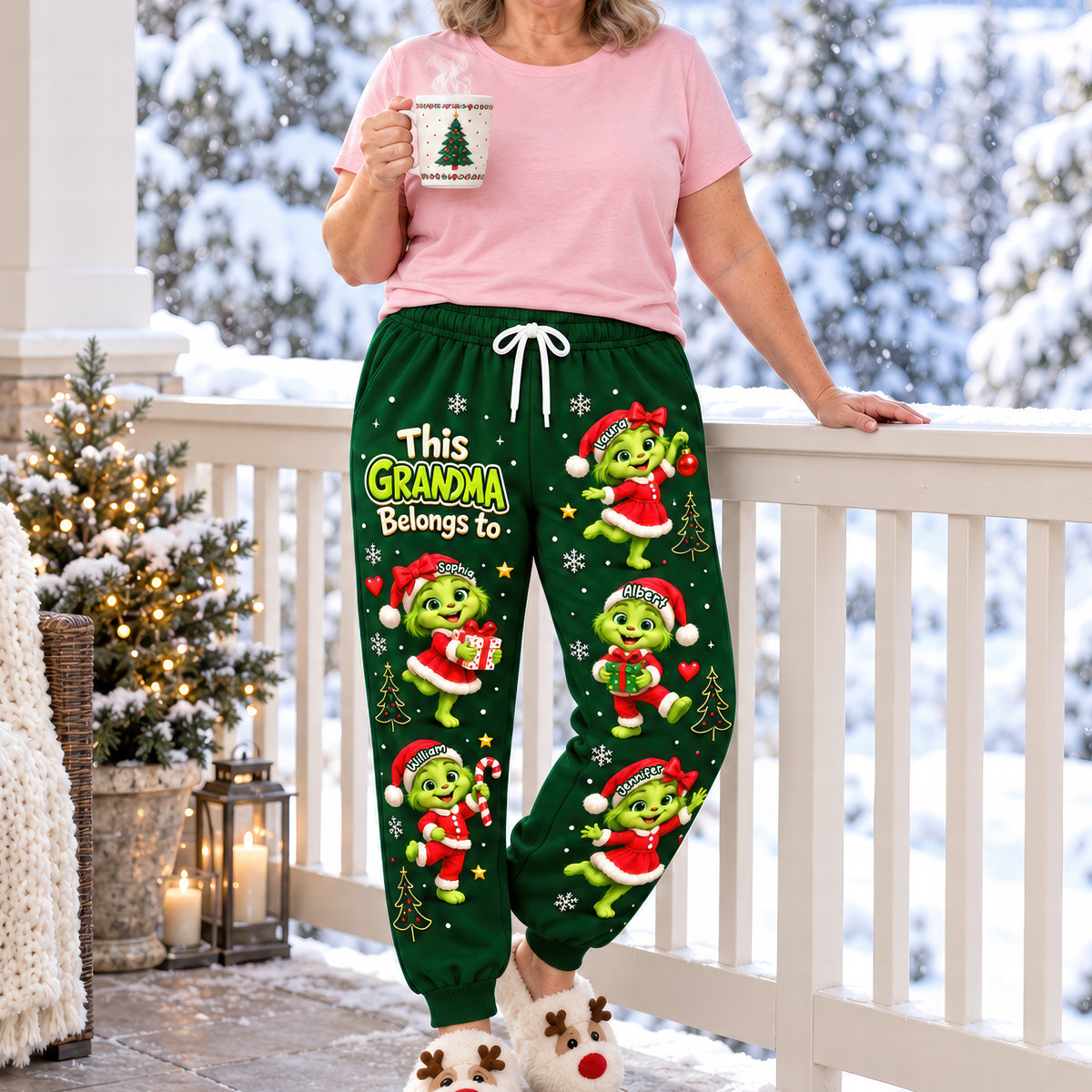 Cozy Christmas Sweatpants - Personalized Gifts For Grandma 06tyqn011026-Homacus
