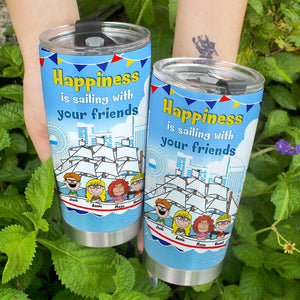 Personalized Gifts For Friends Tumbler 20oz Happiness Sailing 03XQLU100125HH-Homacus
