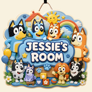Cartoon Puppy Kids Acrylic Sign - Personalized Gifts 03NADT080726