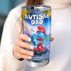 Personalized Gifts For Autism Dad Tumbler, Blue Character 021TGLU210225-Homacus